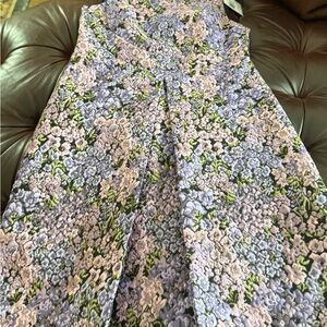 Michael Kors Floral Lace Midi Dress - Purple and Green